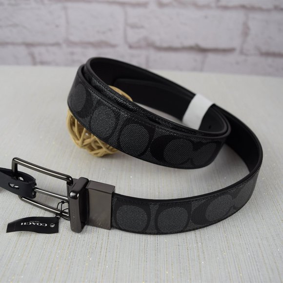 NWT Coach Signature Cut-To-Size Reversible Belt OS - Picture 2 of 10